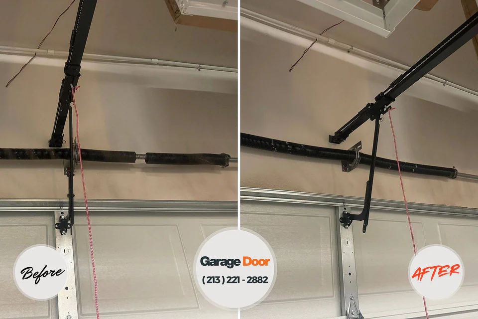 Before and after: garage door repair Great Falls, SC